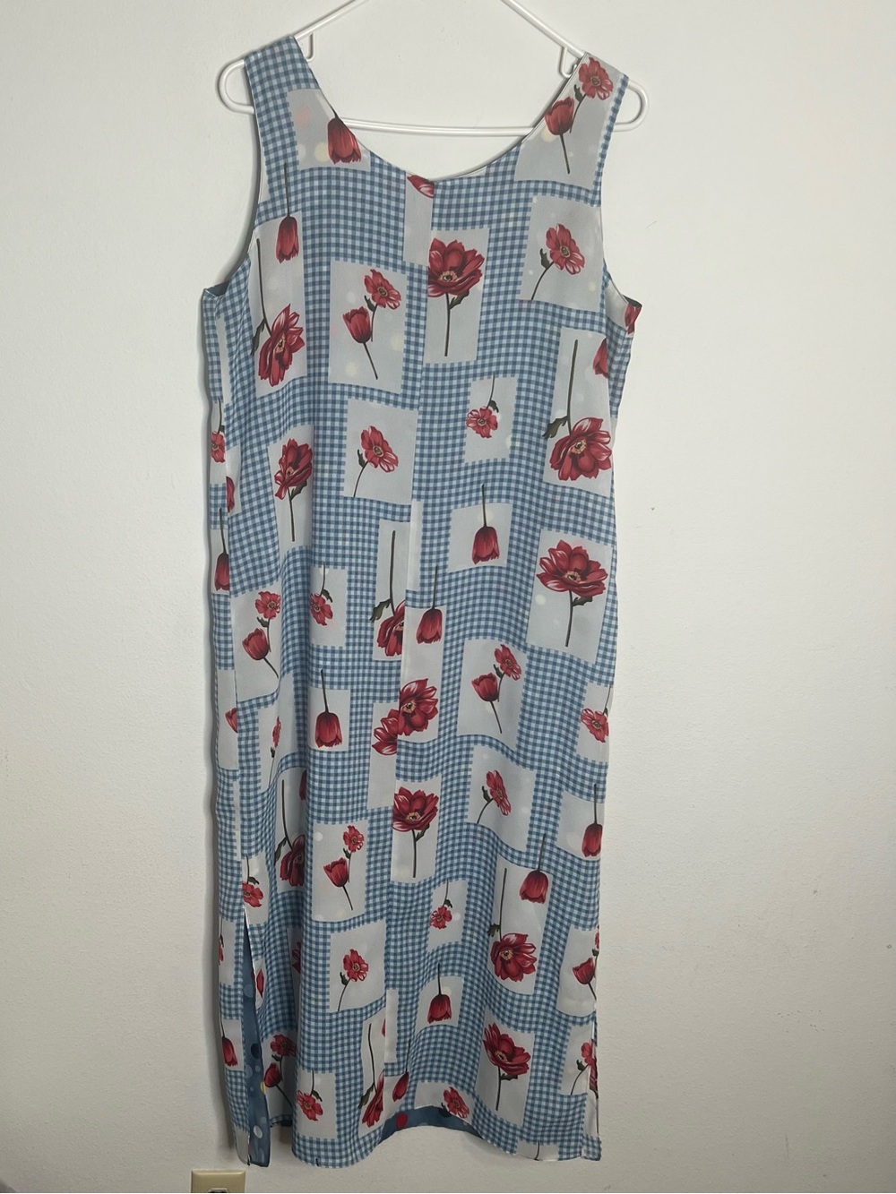VTG Impressions Reversible Floral Maxi Dress Multicolor Size Small